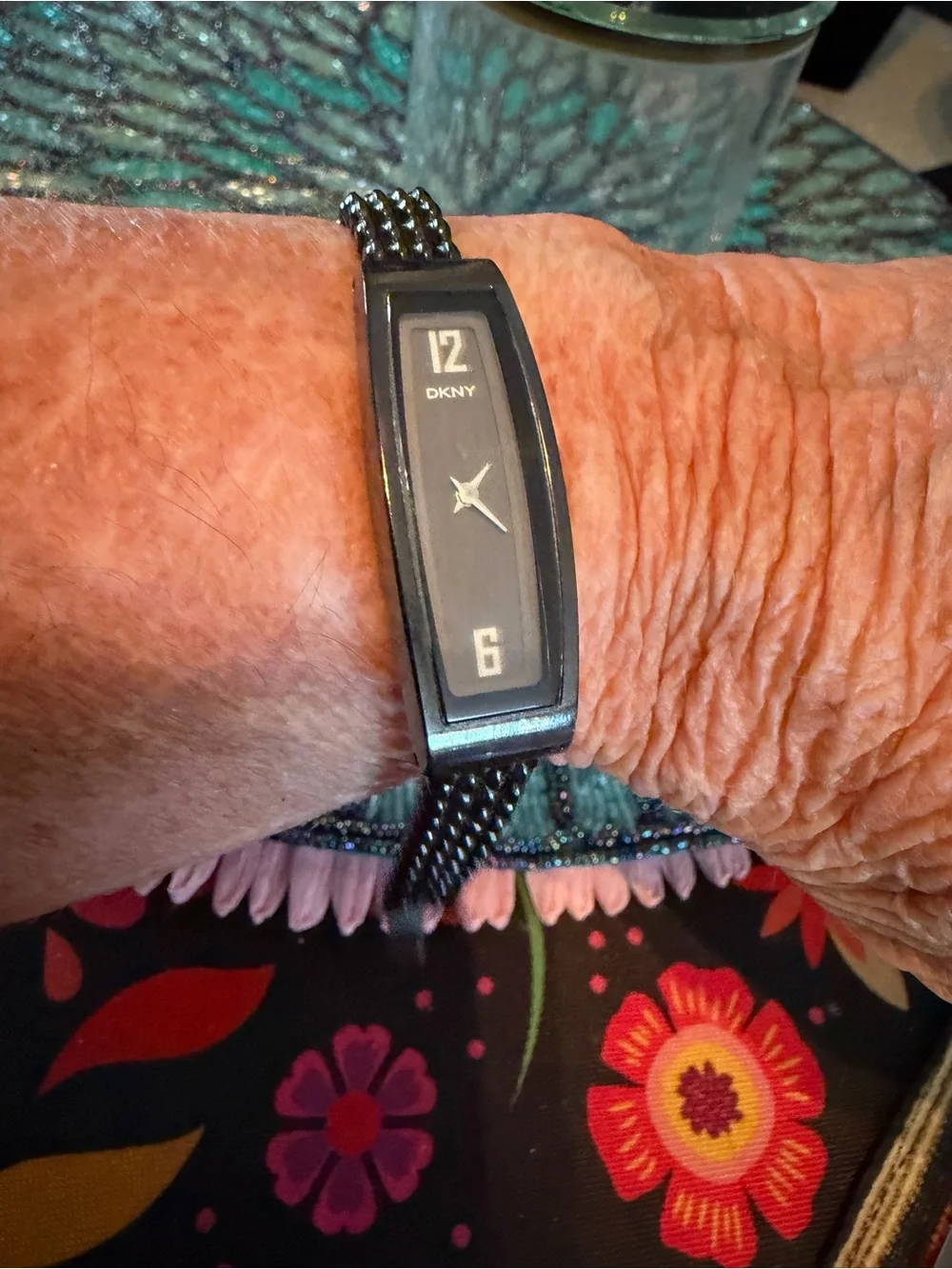 Sleek Black Thin DNKY Watch